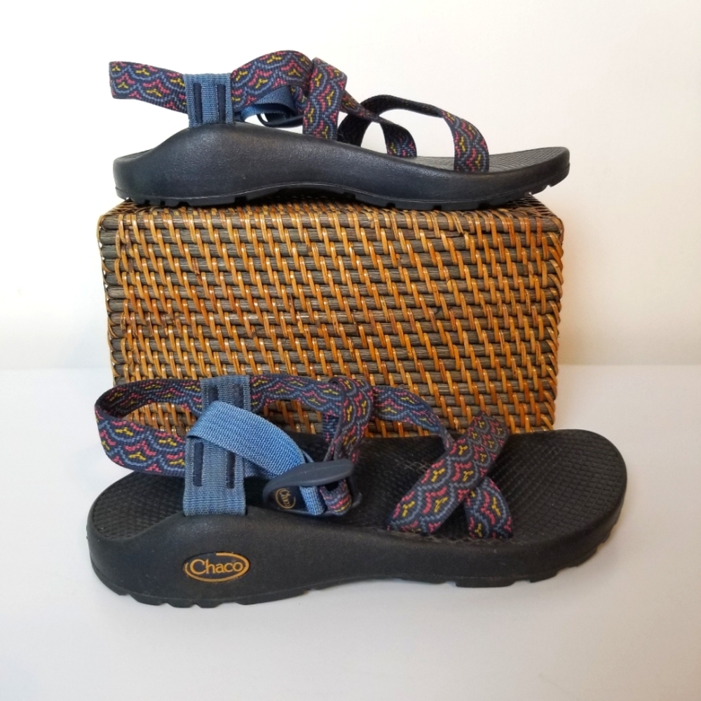 Chaco Classic Z1 Bloop Navy Spice Colorway Adjustable Strap Sport Hiking Sandals